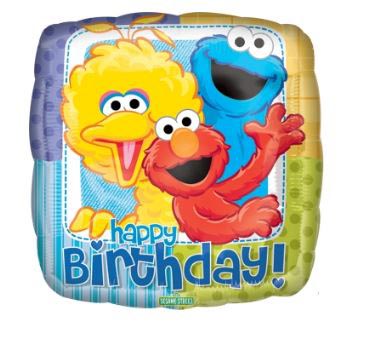 Sesame Street Birthday Mylar Balloon